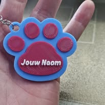 Kattenpootje met naam van uw huisdier